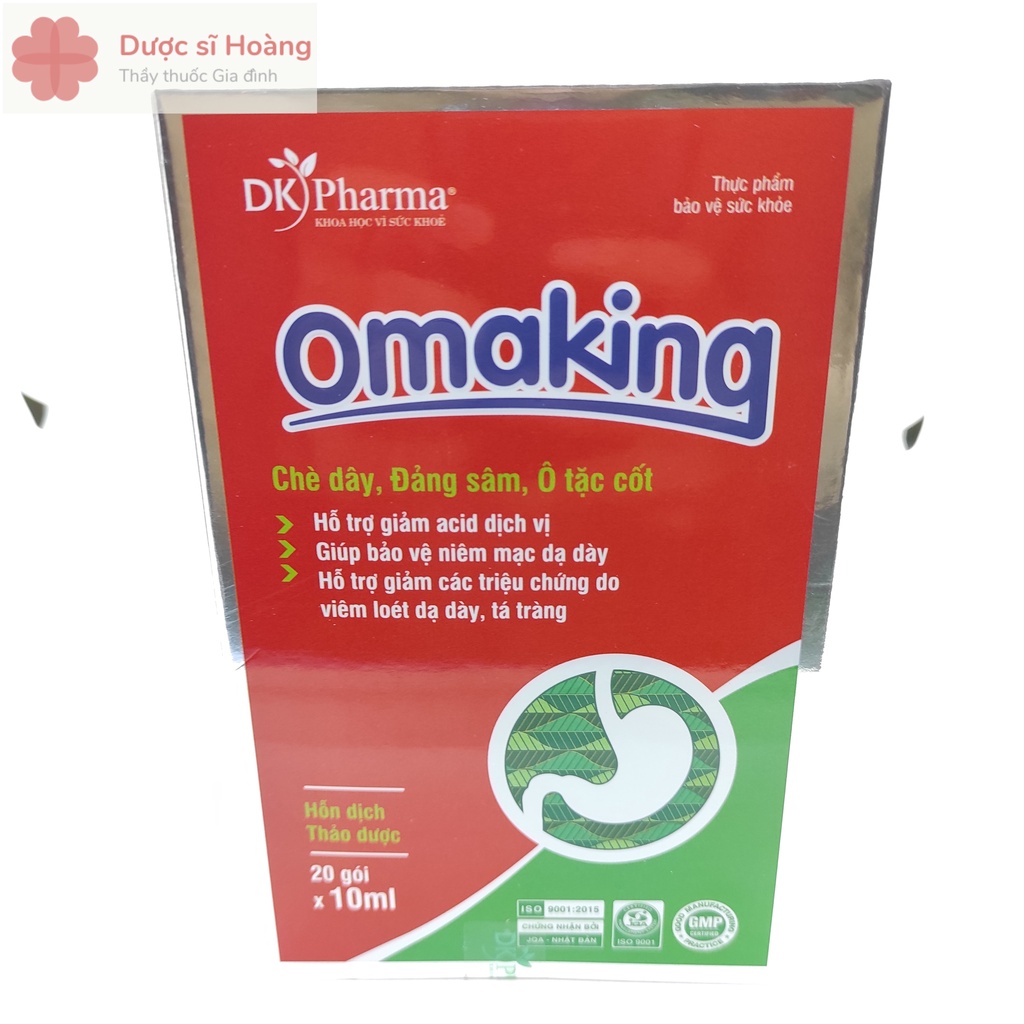 Gói Dạ Dày Thảo Dược Omaking- Hỗ Trợ Giảm Acid Dịch Vị, Bảo Vệ Niêm Mạc Dạ Dày