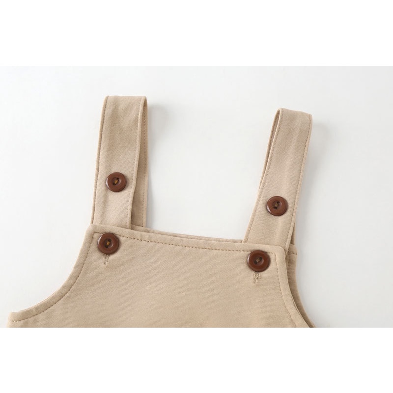 Bộ Áo Liền Quần Hai Mảnh Tay Ngắn Bằng Vải Cotton Dành Cho Bé Trai Bé Gái 0-24 Tháng Tuổi