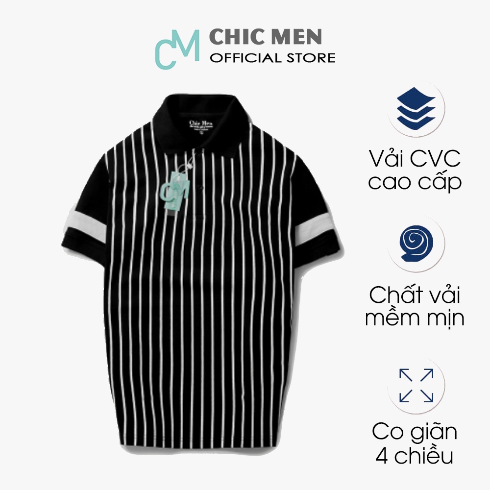 Áo POLO nam cổ bẻ, form regular CVC, vải cá sấu Cotton - CHICMEN