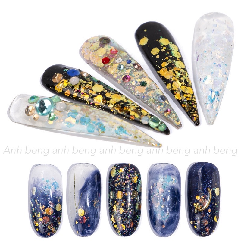 Sét nhũ vây cá,nhũ kim tuyến siêu sáng 8 hũ ☄️FREESHIP☄️