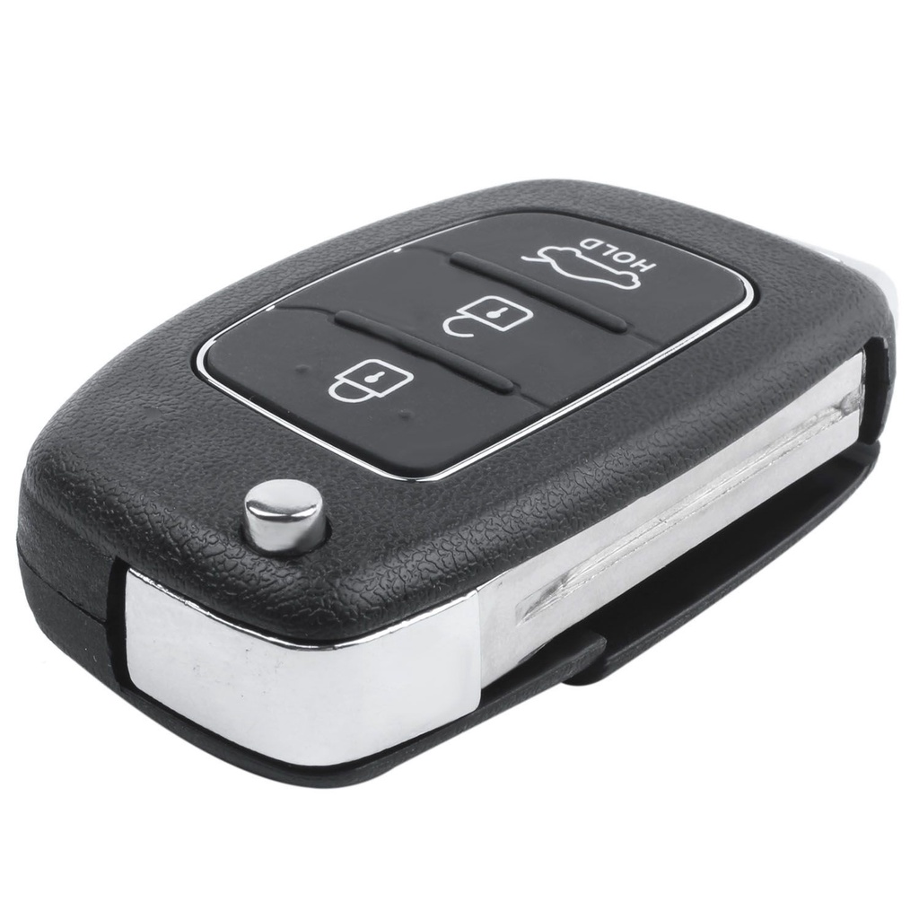 Flip Key Shell fit for HYUNDAI ix45 Santa Fe Remote Key Case Fob 3-Button Black