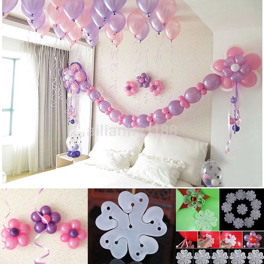 20pcs Balloon Plum Flower Clip Tie Balloon blassom Decoration