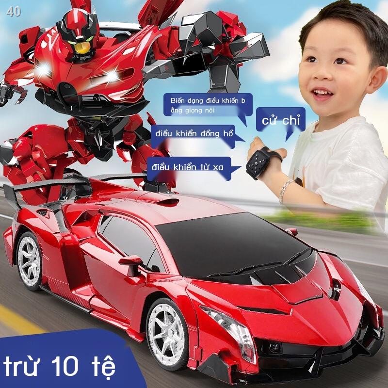Cử chỉ cảm ứng biến dạng ô tô điều khiển từ xa sạc lớn đua King Kong rô bốt đồ chơi trẻ em cậu bé