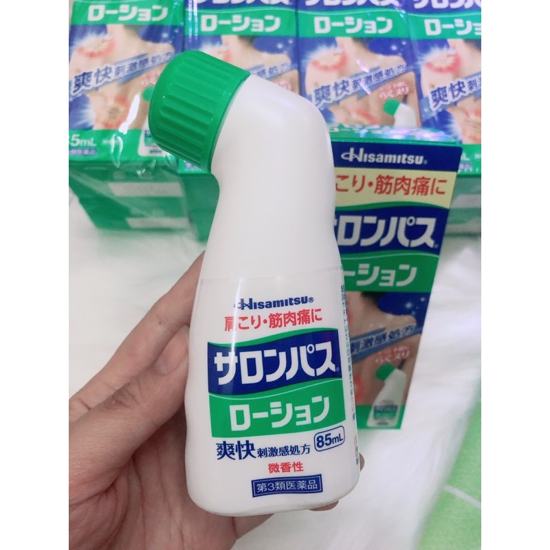 Dầu Nóng Xoa Bóp Salopas Hisamitsu Chai Lăn Tiện Lợi Nhật Bản 85ml