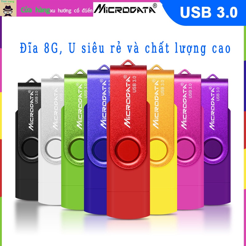 Spot + COD + siêu rẻ Đĩa flash USB3.0 kim loại mini không thấm nước Đĩa 8gU, di động và dễ mang theo thích hợp để lưu tr
