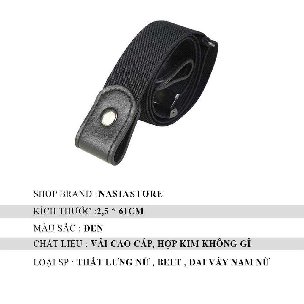 Thắt lưng nam nữ 2,5cm Nasiastore - đai nịt nam cài tiện lợi hàng mới- Đai thắt TLSU16