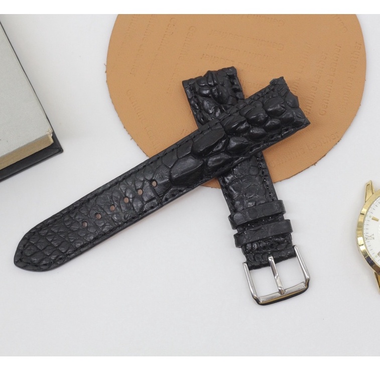 Dây Đồng Hồ Da, Dây Da Đồng Hồ Gai Chân Cá Sấu Độc Đáo Được Gắn Kèm Chốt Thông Minh Tiện Lợi, Bảo Hành 6 Tháng