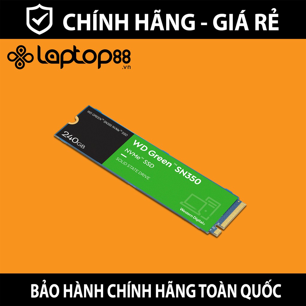 Ổ cứng SSD NVMe PCIe WD Green SN350 240GB - Bảo hành 36 tháng 1 đổi 1 - Hàng chính hãng