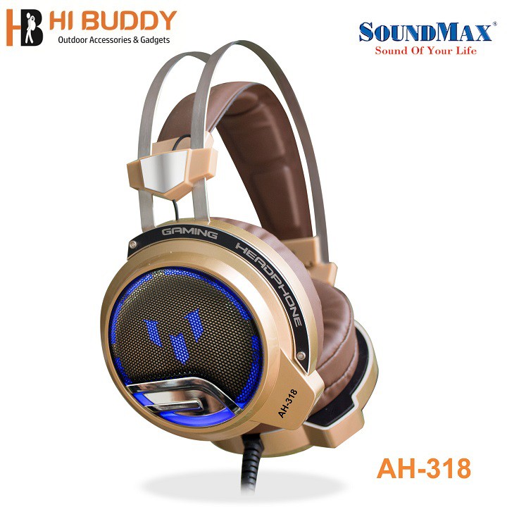 { CAO CẤP } Tai Nghe Chụp Tai Chơi Game SOUNDMAX AH-318 HIBUDDY