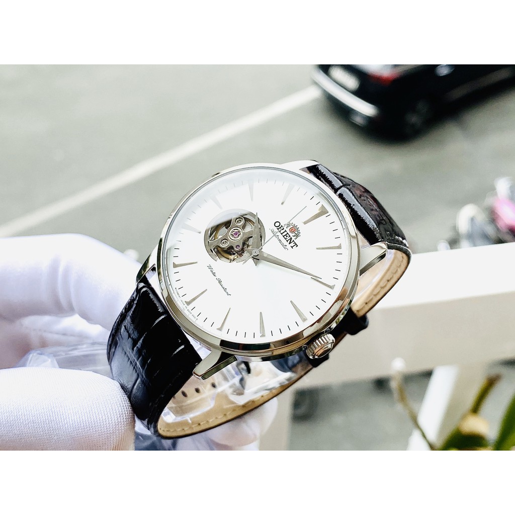 ĐỒNG HỒ NAM ORIENT AUTOMATIC Esteem Gen2 FAG02005W0 Size 41mm Máy Tự Động Lộ Tim Open Heart Dây Da Mặt Màu Trắng