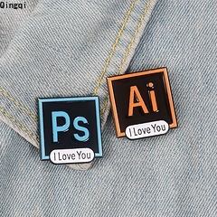 Ghim cài áo Miss Zoe tráng men hình câu nói Ps I love you độc đáo thú vị