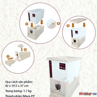 THÙNG ĐỰNG GẠO THÔNG MINH TASHUAN 16KG