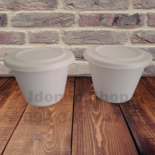 10 Hộp Giấy 500ml Có Nắp - Tô Giấy Đựng Cháo - Bả Mía Hàng Nhập Khẩu Thái Lan