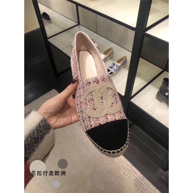 No Box-2021 Giày Lười Da Cừu Espadrilles Mới
