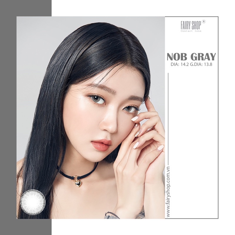 Kính Áp Tròng NOB GRAY 14.2mm - Kính Áp Tròng FAIRY SHOP CONTACT LENS độ 0 đến 7