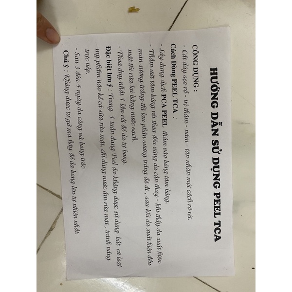 Peel Tca dành cho mặt cam kết hiệu quả chất lượng