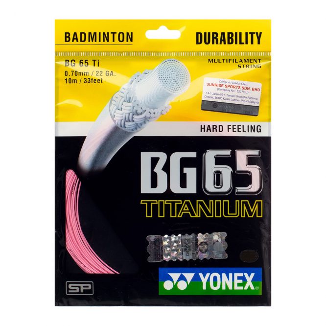 Dây cước đan vợt Yonex BG 65 Titanium Chính hãng 3 tem, hỗ trợ căng dây lên vợt