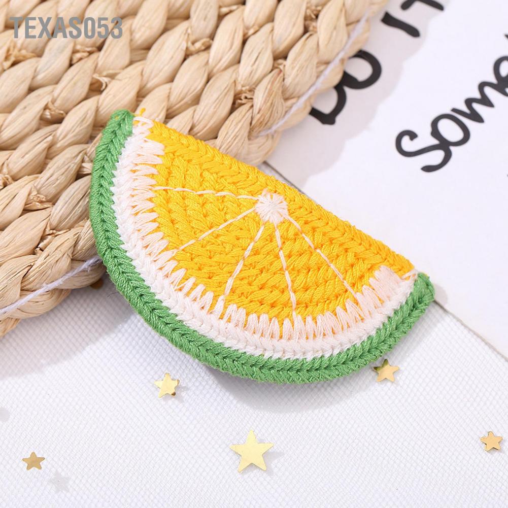 Texas053 Knitting Hair Clip Cute Barrette Anti Drop Portable Bright Color for Christmas New Year Gifts