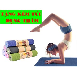 [LOẠI TỐT VIDEO THẬT] THẢM TẬP GYM/YOGA  6mm TPE LOẠI TỐT Mềm Mại Chống Trơn Trượt