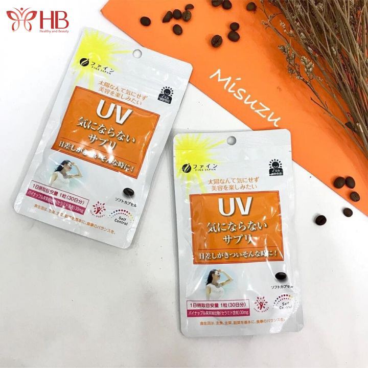 Viên Uống UV Care Plus hỗ trợ chống Nắng Fine Japan Nhật Bản túi 30 viên