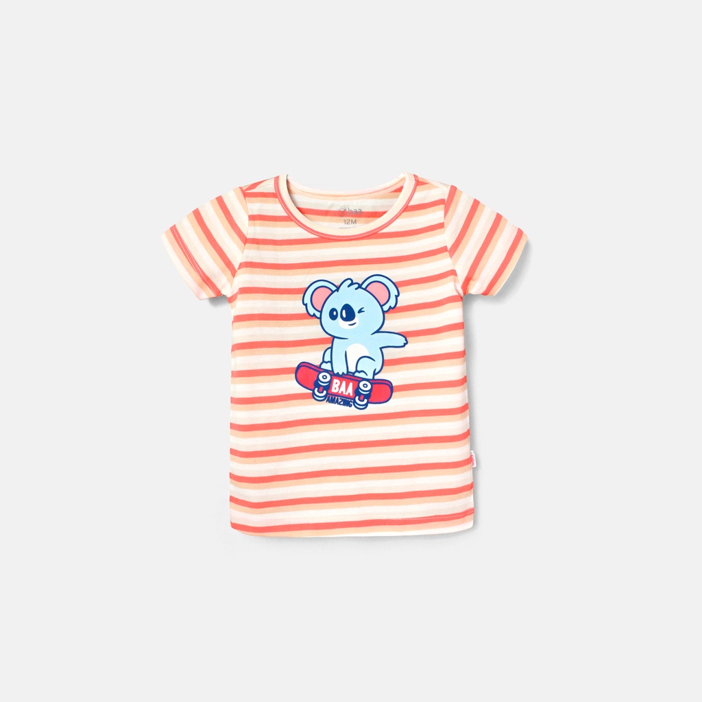 Áo thun ngắn tay cho bé BAA BABY unisex in hình họa tiết cho trẻ từ 1-7 tuổi - BT-AT02N