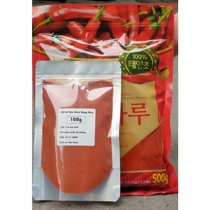 100g Ớt Bột Hàn Quốc Làm Kim Chi CHACKHAN - Thương Hiệu NONG WOO