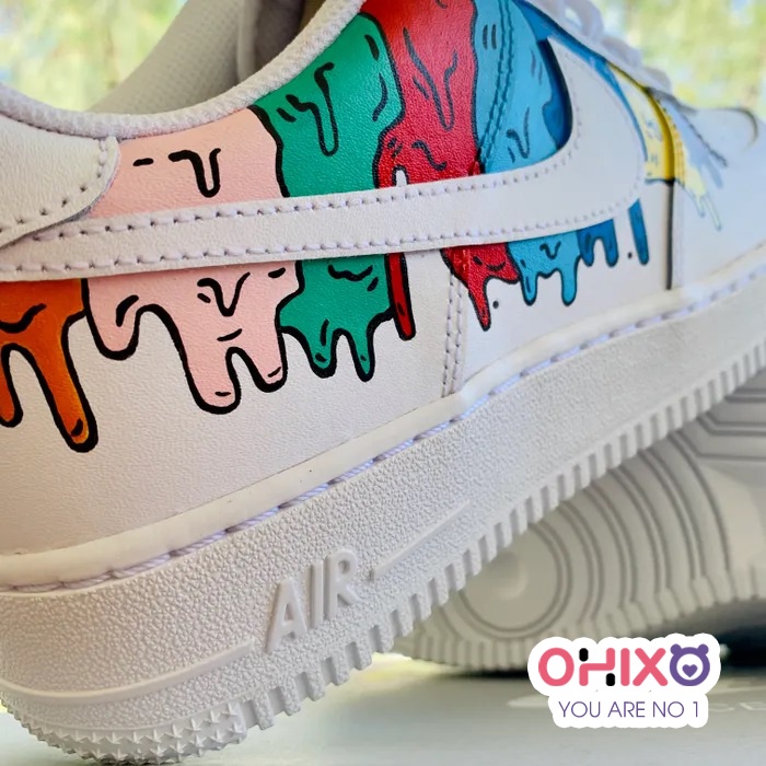 Giày Thể Thao Nữ AF1 Custom Sneaker Hàn Quốc Chất Đẹp Đế Bằng OHIXO AFC01
