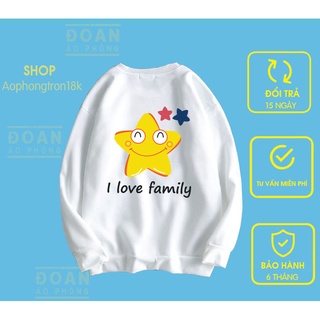 BST Áo GIA ĐÌNH Sweeter Nỉ Trơn Dài Tay Cao Cấp In hình DỄ THƯƠNG (HOT) 2022