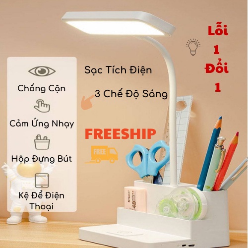 ۩℗¤ Đèn Học Để Bàn, Chống Cận Sinh 3 Chế Độ Sáng Cao Cấp TOKI