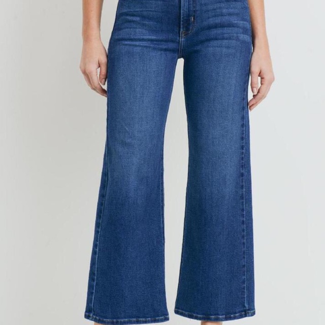 QUẦN JEANS NỮ ỐNG XUÔNG RỘNG DÀI MỘT MÀU DUY NHẤT BT