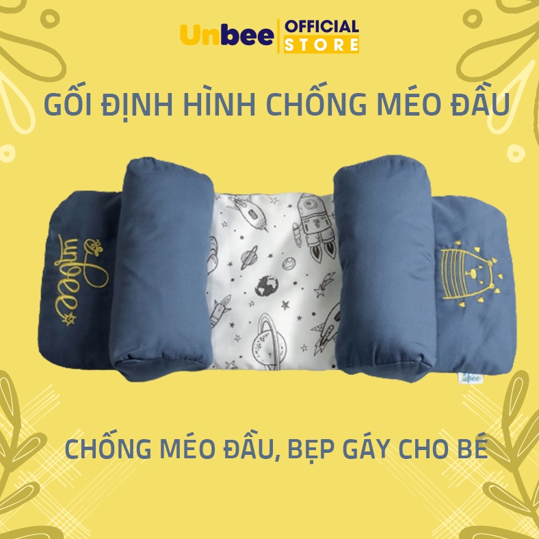 Gối Định Hình Đầu Cho Bé Sơ Sinh, Gối Cố Định Thông Minh Cho Bé, Chống Méo Đầu, Bẹp Đầu - Zun baby - GC001