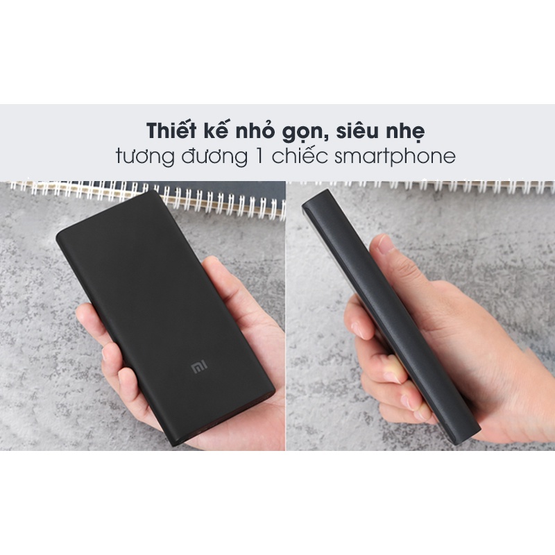 Sạc Dự Phòng Không Dây Xiaomi Polymer 10000mAh 2021[1 đổi 1 Bảo Hành 12 Tháng] tích hợp sạc nhanh QC 3.0