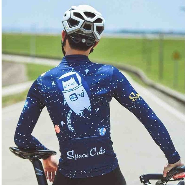 Áo dài tay xe đạp Nữ chất Nỉ Monton Lifestyle Spacecat