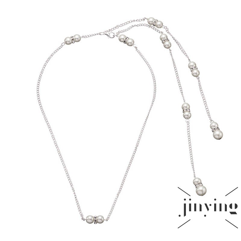 GETNOIVAS Dây Chuyền Dáng Dài Đính Ngọc Trai Nhân Tạo Thời Trang