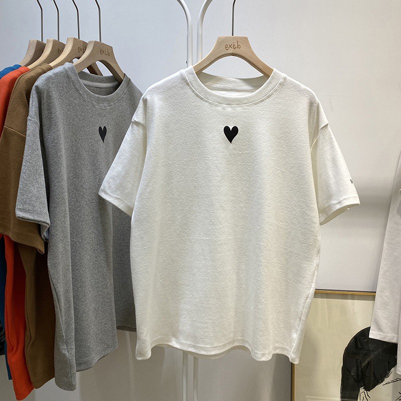 SUXI Áo Thun Ngắn Tay Cổ Tròn In Họa Tiết Tối Giản Thời Trang Mùa Hè Mới Cho Nữ