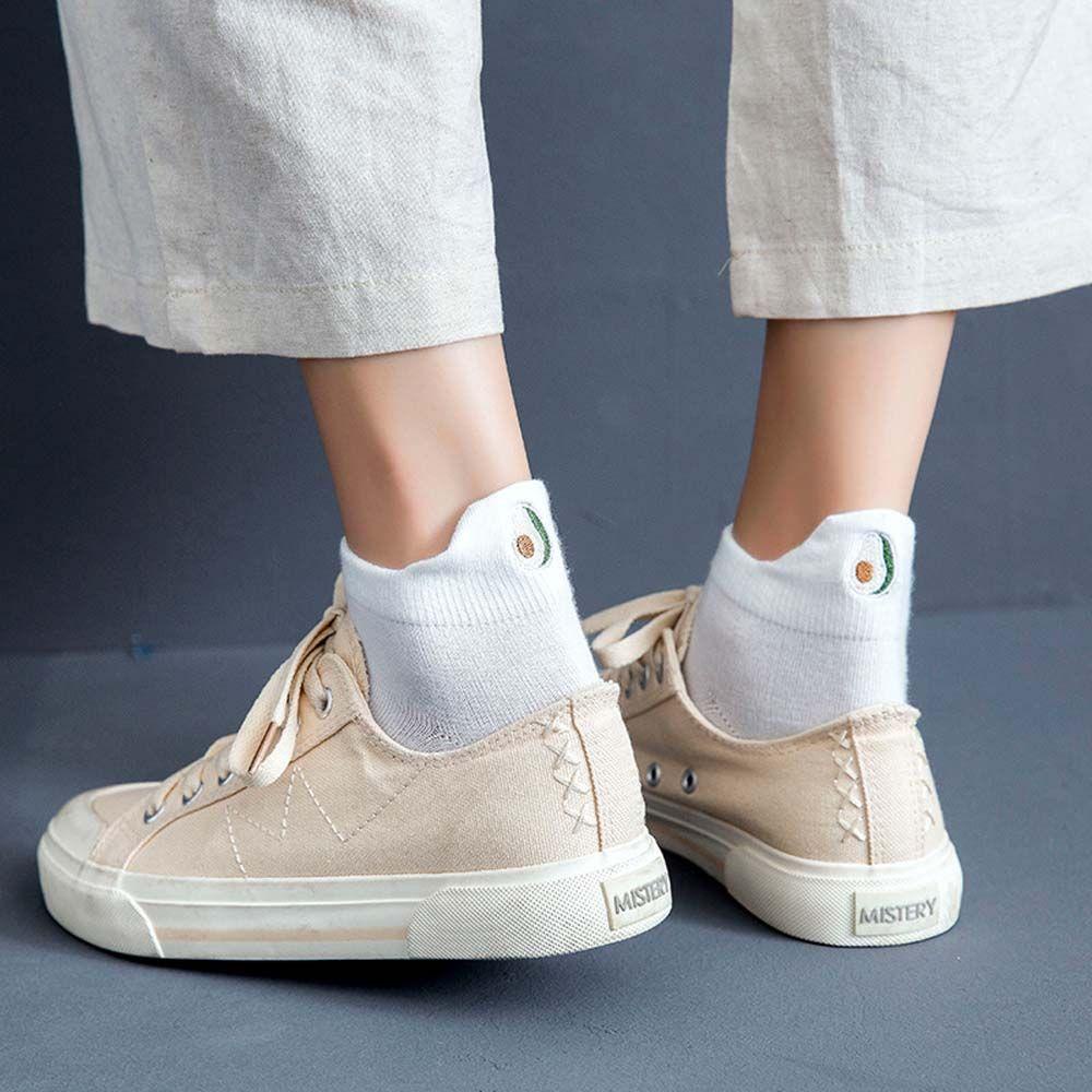 Vớ Thuyền Cổ Thấp Thoáng Khí In Họa Tiết Dưa Hấu / Dâu Tây Dễ Thương Thời Trang Mùa Hè Cho Nữ