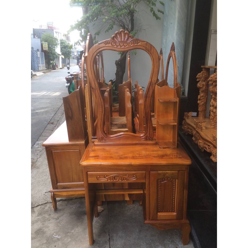 Bàn trang điểm gỗ tràm bông vàng