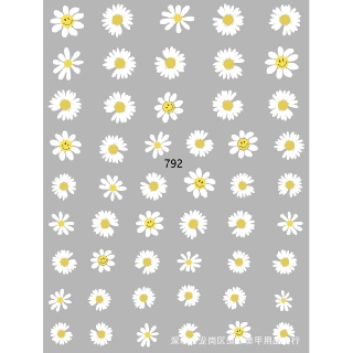Sticker hoa cúc dán móng