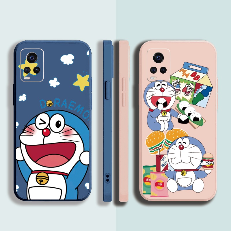 Ốp Điện Thoại Góc Vuông In Hình Doraemon Cho VIVO T1X Y02S Y21 Y15A Y15S Y33S Y21T Y11S Y12S Y21A Y1S Y91C Y01