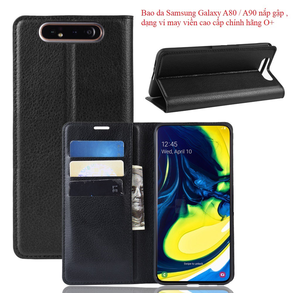 Bao da Samsung Galaxy A80 / A90 cao cấp dạng ví O+ chính hãng