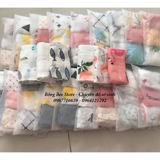 Set 3 Khăn sữa 4 lớp sợi tre Muslin Tree