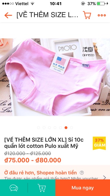 Quần lót coton combo 10 quần xuất mỹw | SaleOff247