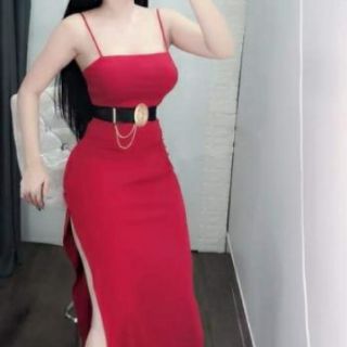Đầm body 2 dây thiết kế xẻ
