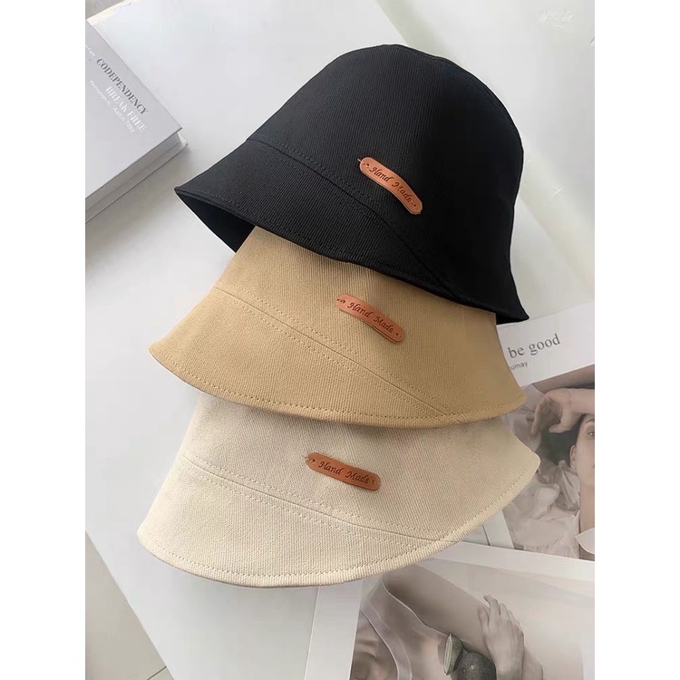 Nón mũ bucket vành nhỏ vải kaki chữ Handmade thoáng mát kiểu dáng vintage cho nữ chụp ảnh sống ảo cực đẹp độc SV-1