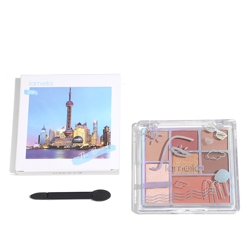 Bảng phấn mắt 4 tone màu lì/nhũ ngọc trai phong cách Hàn Quốc dành cho người mới bắt đầu | BigBuy360 - bigbuy360.vn