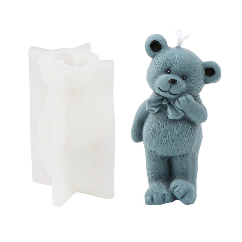Khuôn Silicone Làm Nến Thơm Trang Trí Hình Gấu Siêu Đáng Yêu