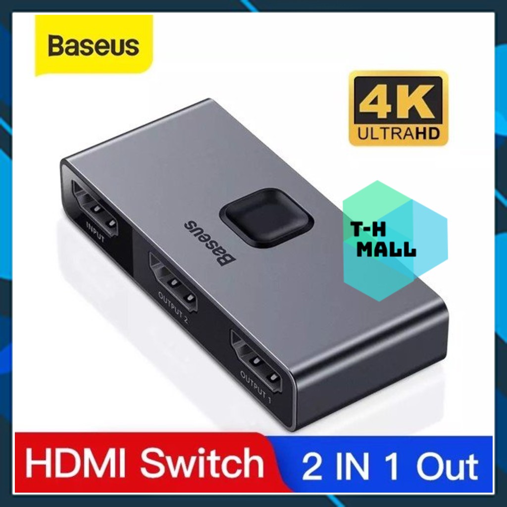 Thiết bị chia HDMI 2 chiều Baseus Matrix HDMI Splitter (2 Devices to 1 Screen or 1 Device to 2 Screen, 4K30Hz/ 4k60Hz)