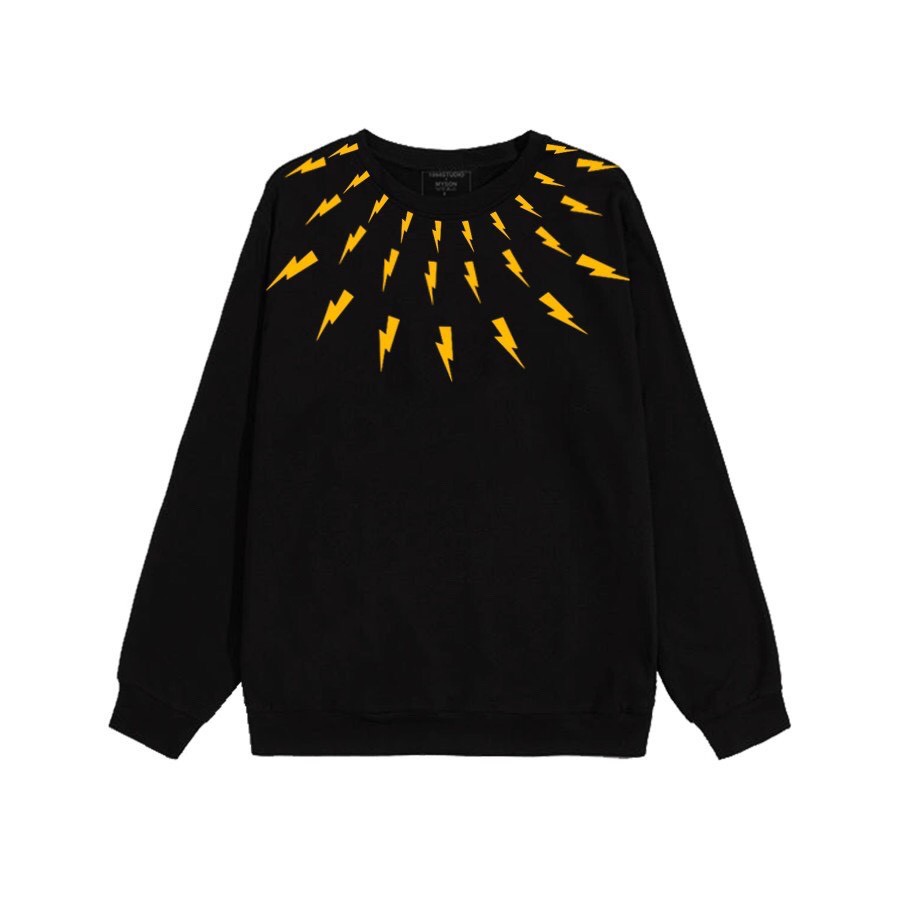 Áo sweater GẤU 194 vải thu đông co dãn, dày dặn mềm mịn form rộng phong cách Unisex - SET FLASH