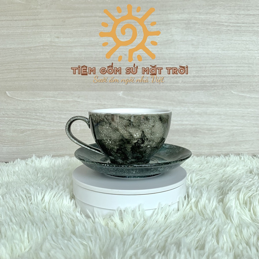 Cốc sứ, ly sứ capuchino Bát Tràng chính hãng men đá nhiều màu