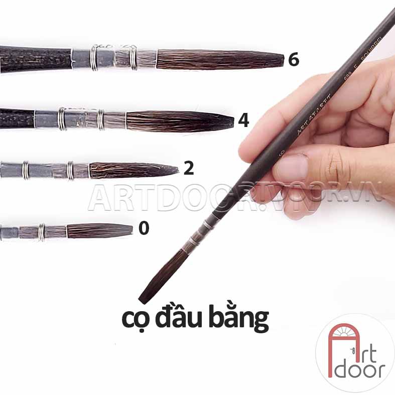 [ARTDOOR] Cọ vẽ màu nước ART SECRET lông Sóc đầu Bằng Dài (688F)